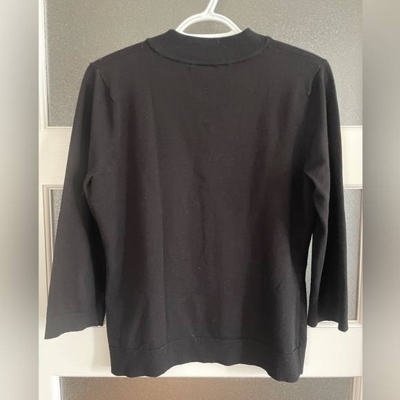 Milly 3/4 sleeve black sweater - Picture 5 of 7